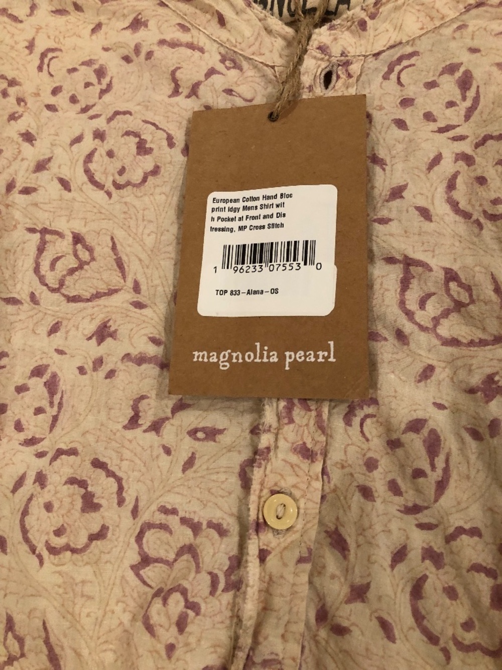 Magnolia Pearl Idgy Mens Shirt - NWT